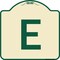 Signmission Designer Series Sign W/ Letter E, Tan & Green Heavy-Gauge Aluminum Sign, 18" x 18", TG-1818-22956 A-DES-TG-1818-22956 - alternate 1